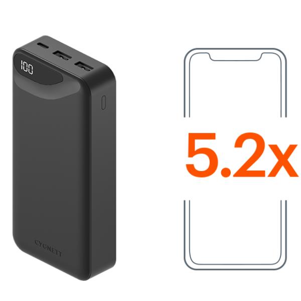 Cygnett Power bank da 20.000 mAh - nero